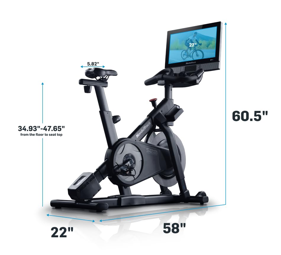 NordicTrack Commercial S22i Studio Cycle with 22” HD Touchscreen,Black