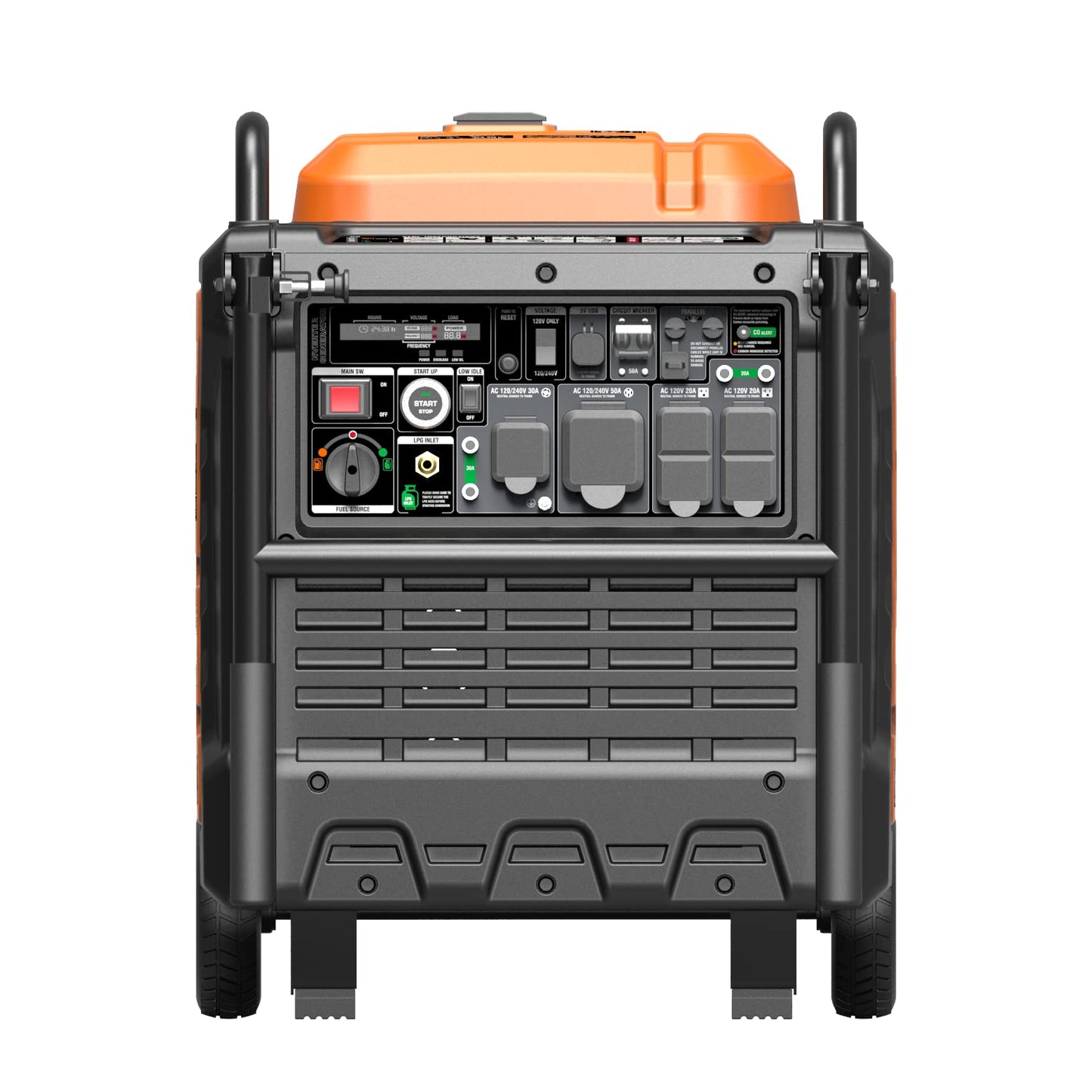 GENMAX Portable Inverter Generator, 9000W Super QuietDual Fuel Portable Engine with Parallel Capability, Remote/Electric Start, Ideal for Home backup power.EPA &CARB Compliant (GM9000iEDC)