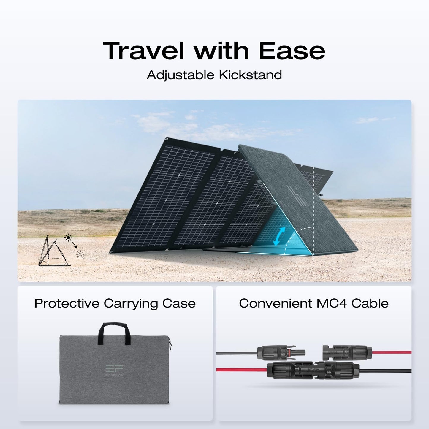 EF ECOFLOW Solar Generator 120V/3.6kWh DELTA Pro with 2x220W Portable Solar Panel, 23% High-Efficiency, 5 AC Outlets, 3600W Portable Power Station for Home Use Emergency Blackout Camping RV