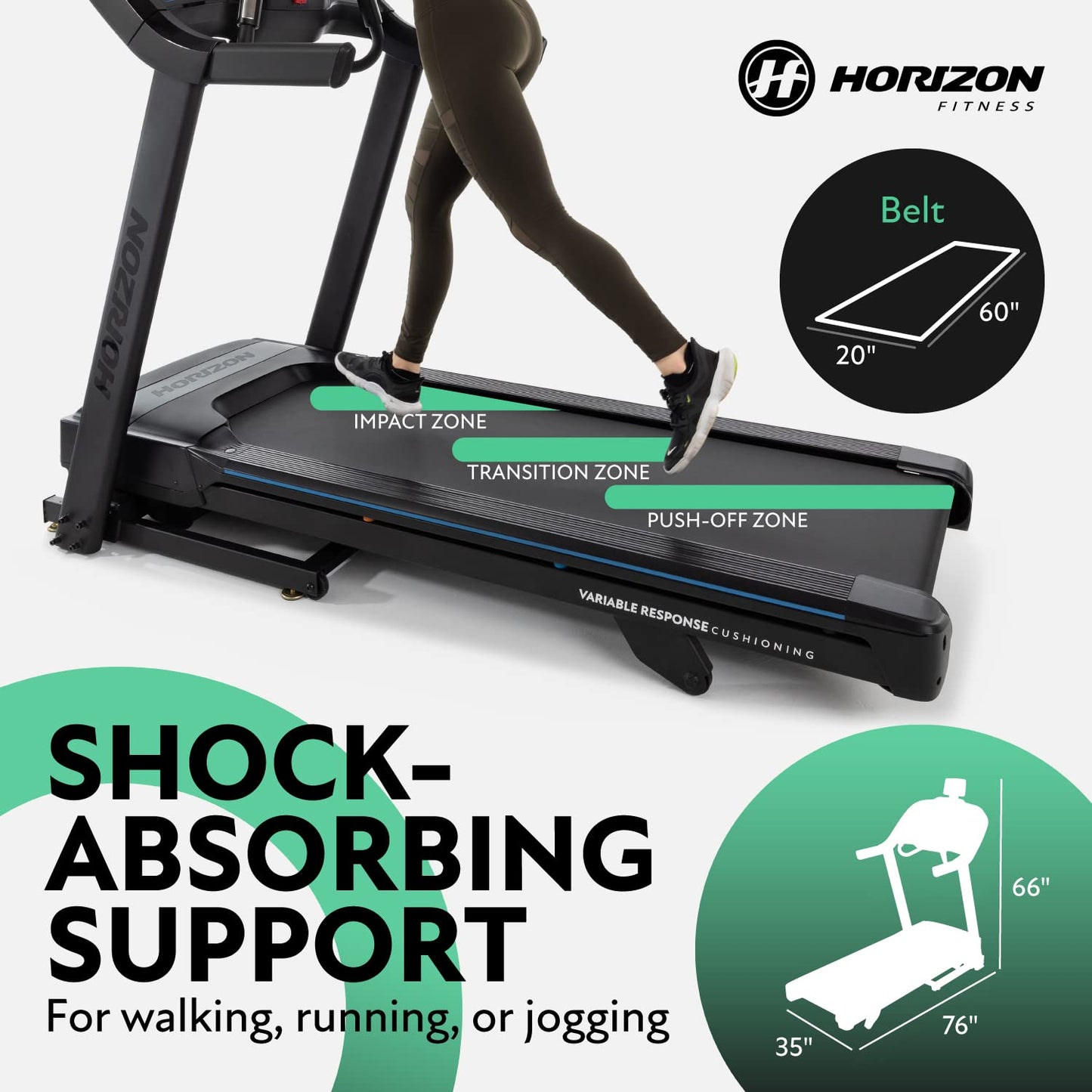 Horizon Fitness 7.0 at Studio Series Smart Treadmill with Bluetooth and Incline