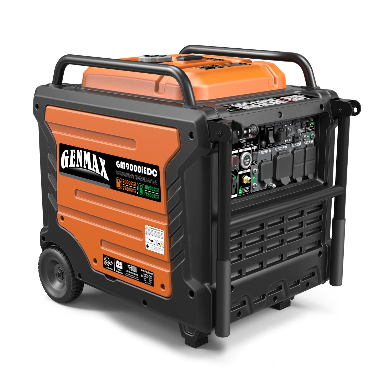 GENMAX Portable Inverter Generator, 9000W Super QuietDual Fuel Portable Engine with Parallel Capability, Remote/Electric Start, Ideal for Home backup power.EPA &CARB Compliant (GM9000iEDC)