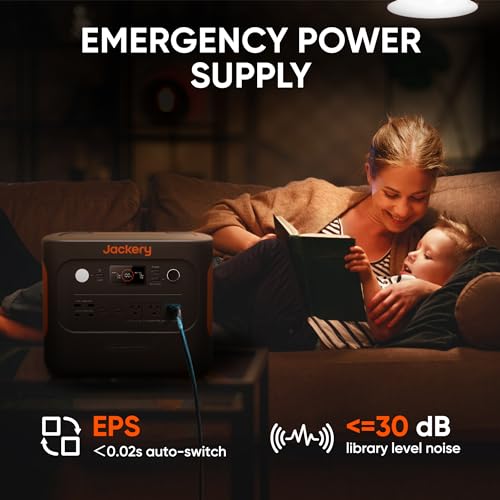 Jackery 1000 Plus Solar Generator Kit - 2528Wh Portable Power Station, 2x100W Solar Panels, 2000W Output - For RV, Camping, Emergencies