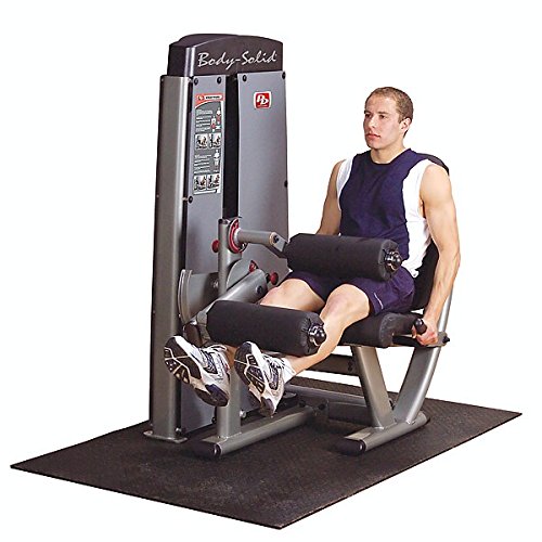 Body-Solid DLEC-SF Pro Clubline Pro Dual Leg Extension and Curl Machine with Self-Adjusting Leg Pad and Adjustable Thigh