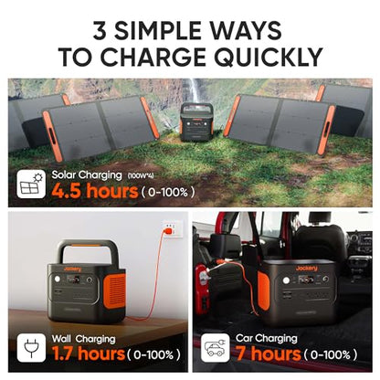 Jackery 1000 Plus Solar Generator Kit - 2528Wh Portable Power Station, 2x100W Solar Panels, 2000W Output - For RV, Camping, Emergencies