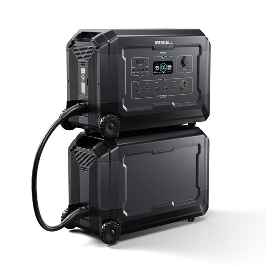 Expandable 10.08kWh Solar Generator Kit, Portable Power Station 4000W w/Smart Extra Expansion Battery 5040Wh LifePo4 Home Battery Backup Power Supply for Blackout, Outdoor Camping, RV, Emergency