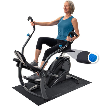 Teeter FreeStep LT3 - Recumbent Cross Trainer and Elliptical (LT3 + Mat + Gel Seat Bundle)