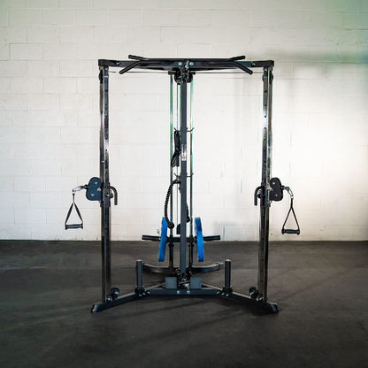 Titan Fitness Plate-Loaded Functional Trainer Cable Crossover Machine, Rated 600 LB Weight Capacity, LAT Tower Low Row Upper Body Specialty Machine