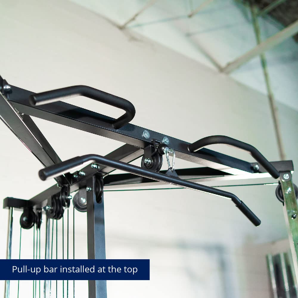 Titan Fitness Plate-Loaded Functional Trainer Cable Crossover Machine, Rated 600 LB Weight Capacity, LAT Tower Low Row Upper Body Specialty Machine