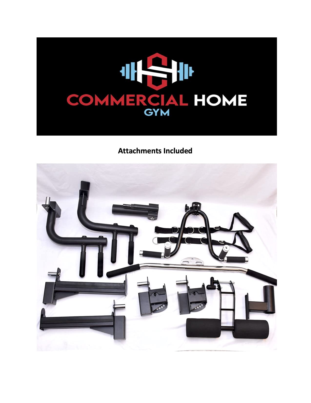 Commercial Home Gym - Smith Machine, Cables with Built in 160 kg Weights (Standard Black)