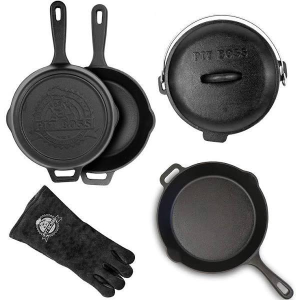 Pit Boss Memphis Ultimate Smoking BBQ Grill with Cover + Cast Iron Cookware