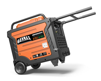 GENMAX Portable Inverter Generator, 9000W Super QuietDual Fuel Portable Engine with Parallel Capability, Remote/Electric Start, Ideal for Home backup power.EPA &CARB Compliant (GM9000iEDC)