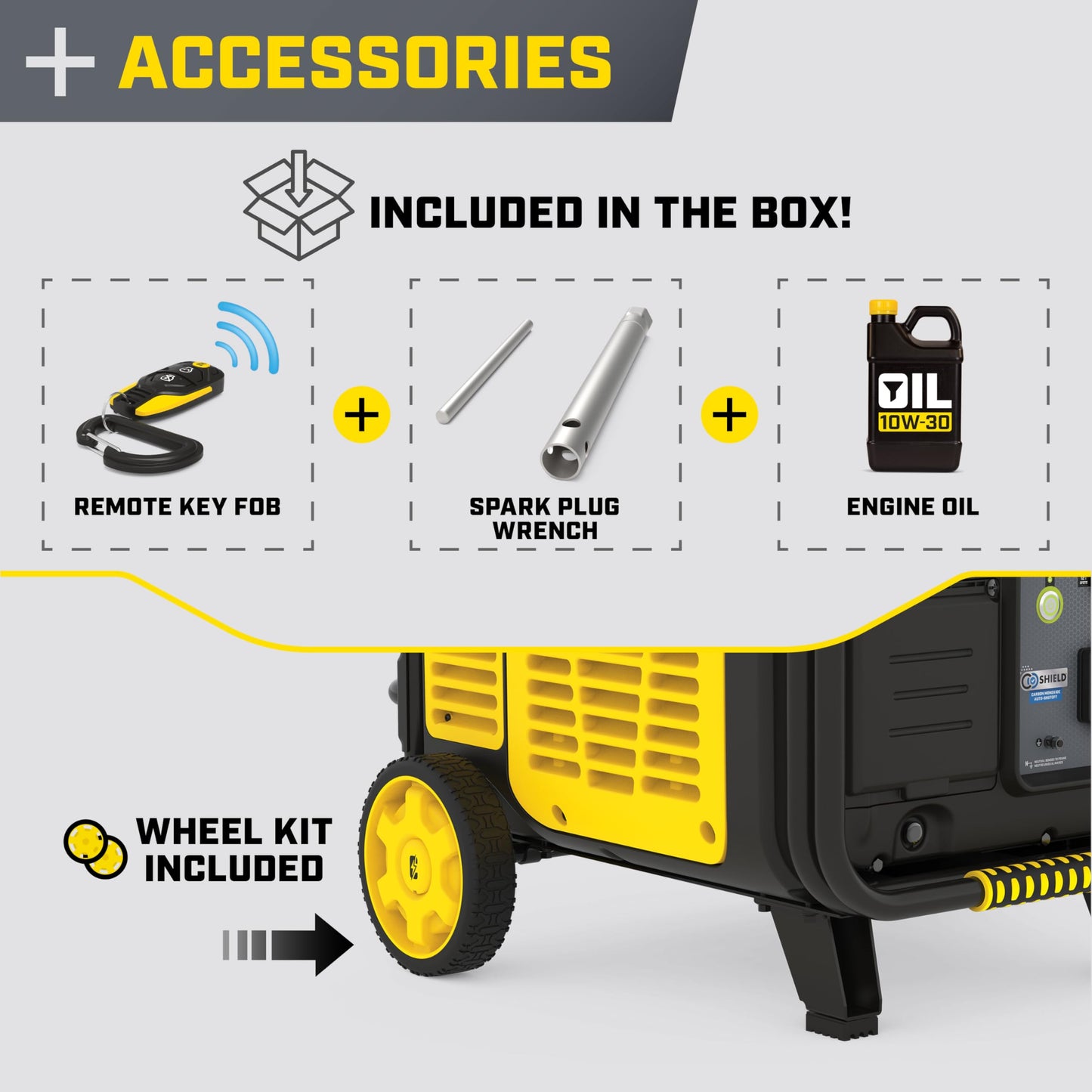 Champion Power Equipment 11,000-Watt Wireless Remote Start Home Backup Portable Inverter Generator with Quiet Technology and CO Shield