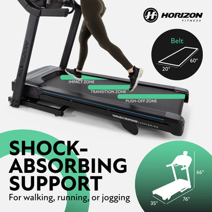 Horizon Fitness 7.0 at Studio Series Smart Treadmill with Bluetooth and Incline