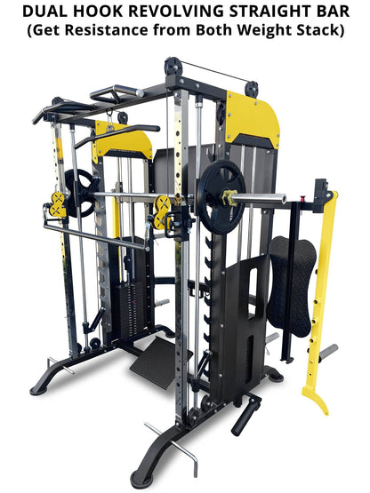 French Fitness FSR90 Functional Trainer Smith & Squat Rack Machine