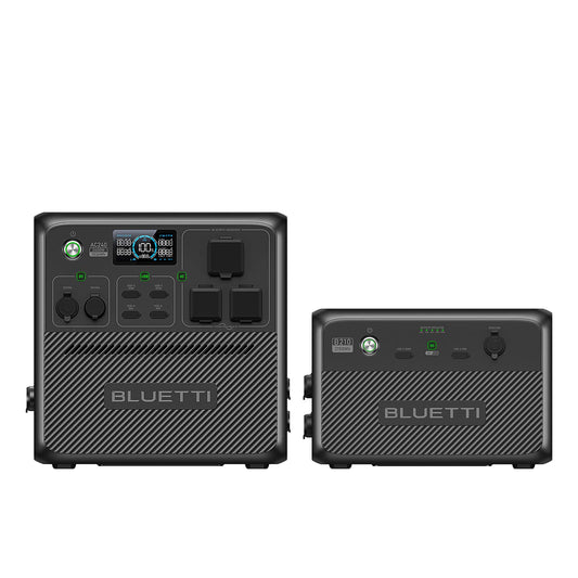 BLUETTI Portable Power Station AC240 and B210 External Battery, Expand to 3686Wh LiFePO4 Battery Backup w/ 3 2400W AC Outlets, IP65 Water Resistant Solar Generator, Home Backup Power for Camping, RV