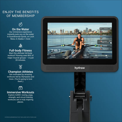 Hydrow Wave Rowing Machine with 16" HD Touchscreen & Speakers