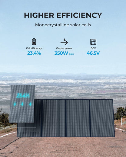 BLUETTI Solar Generator AC300&B300 Modular Power System with PV350 Solar Panel Included, UPS Battery Backup for Home Emergency Power Outage Off Grid