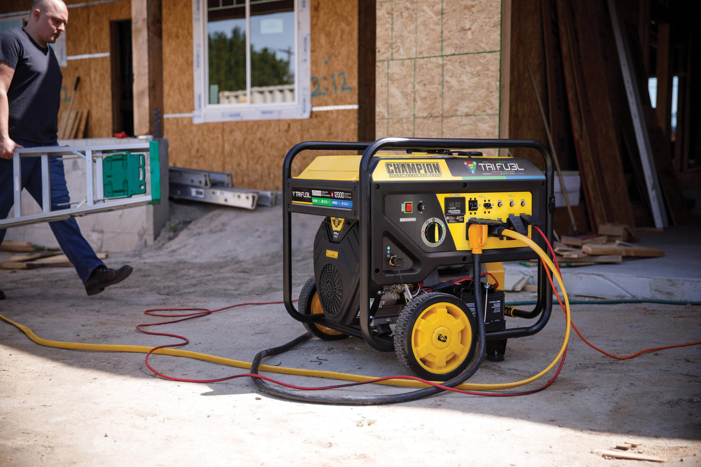 Champion Power Equipment 15,000-Watt Electric Start Tri Fuel Home Backup Portable Generator with CO Shield