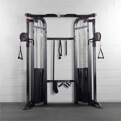 Titan Fitness Functional Trainer, Double Stack 200 LB 2:1 Cable Pull Station Trainer