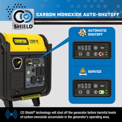 Champion Power Equipment 11,000-Watt Wireless Remote Start Home Backup Portable Inverter Generator with Quiet Technology and CO Shield