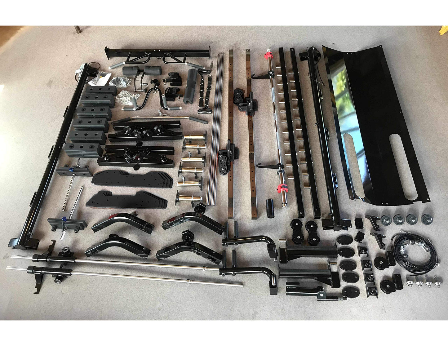 Commercial Home Gym - Smith Machine, Cables with Built in 160 kg Weights (Standard Black)