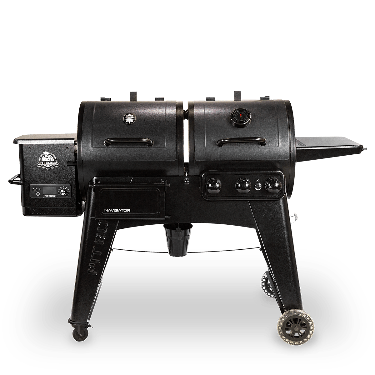 Pit Boss Navigator 1230CN Combo Pellet Gas BBQ Grill with WiFi Upgrade Controller