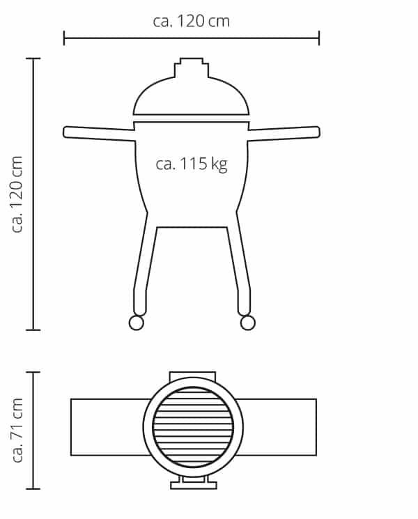 Black Monolith 21" Classic 'Basic' Kamado Ceramic BBQ