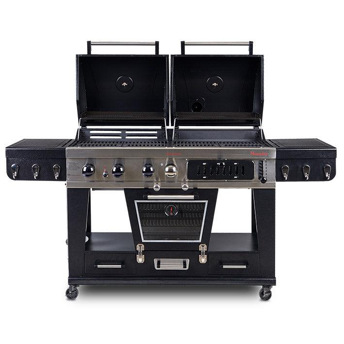 Pit Boss Memphis Ultimate Smoking BBQ Grill with Cover + Cast Iron Cookware