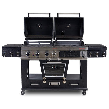 Pit Boss Memphis Ultimate Smoking BBQ Grill with Cover + Cast Iron Cookware