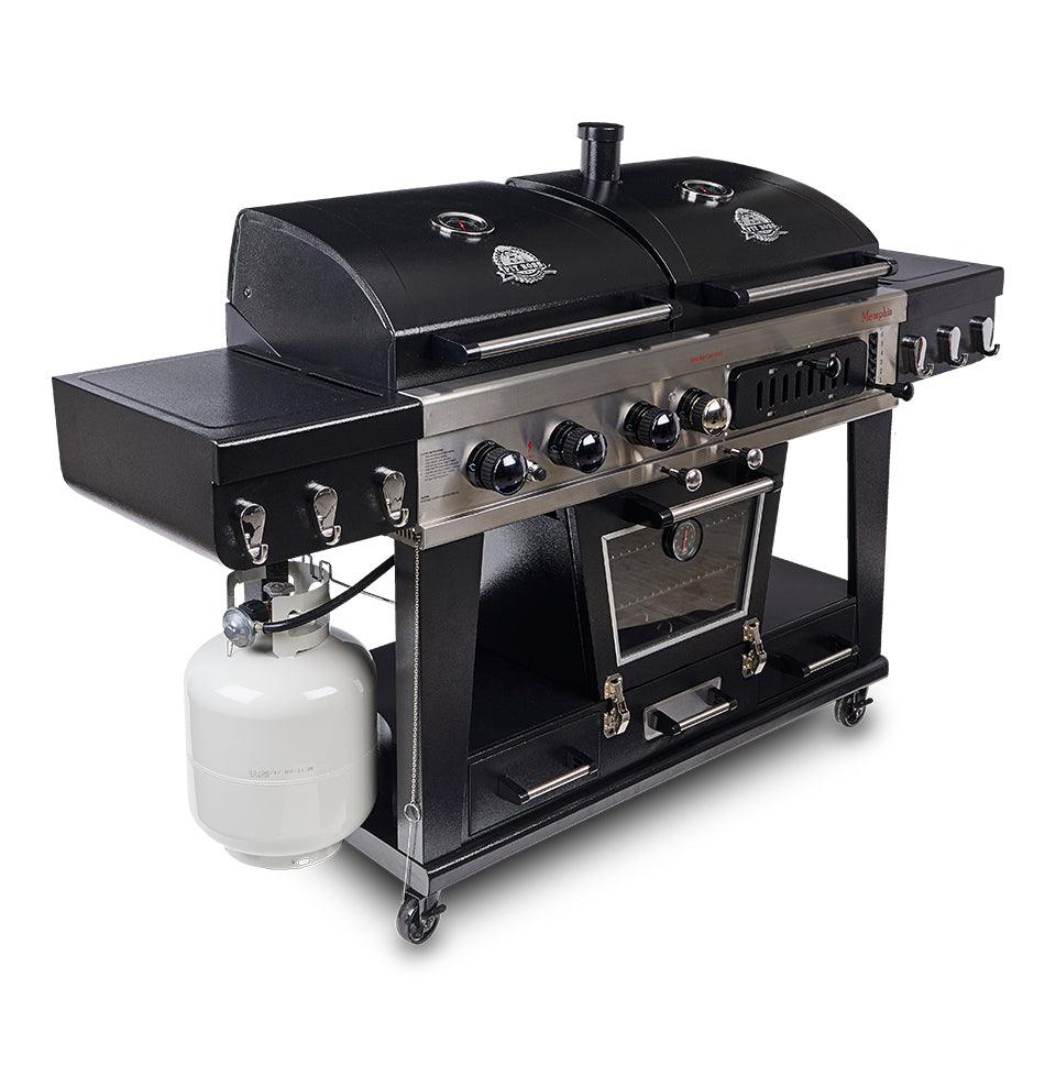 Pit Boss Memphis Ultimate Smoking BBQ Grill with Cover + Cast Iron Cookware