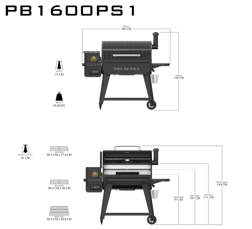 Pit Boss Pro 1600 WiFi Pellet BBQ Grill