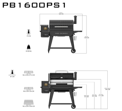 Pit Boss Pro 1600 WiFi Pellet BBQ Grill